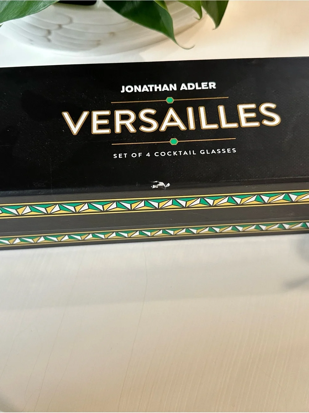 NEW Jonathan Adler Versailles Geometric Cocktail Glasses Set of 4
